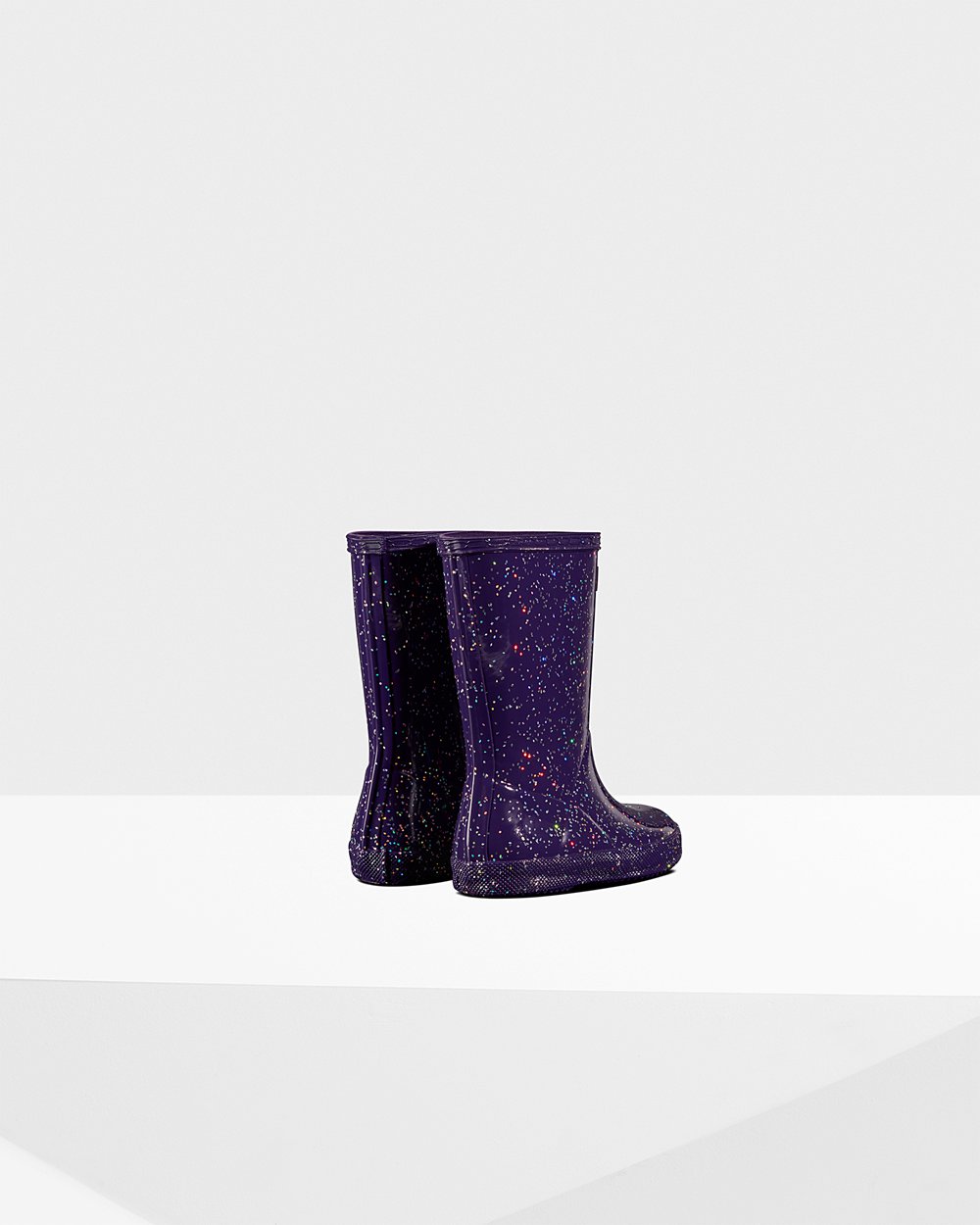 Kids Hunter Rain Boots Blue Purple - Original First Giant Glitter - 8140753-RL